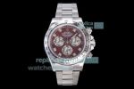 JH Factory Swiss 4130 Rolex Daytona Stainless Steel Rose Red Dial Watch_th.jpg